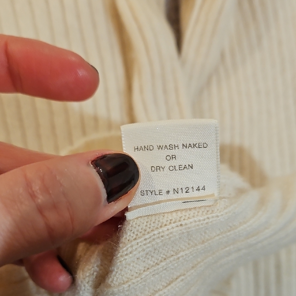 NakedCashmere Cream Ribbed Sweater - Picture 4 of 4